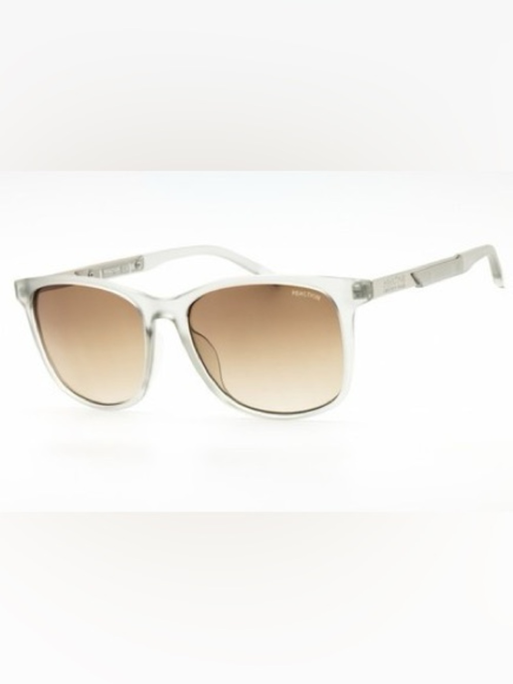 NEW Kenneth Cole Clear Frame Sunglasses with Brown Gradient Lenses